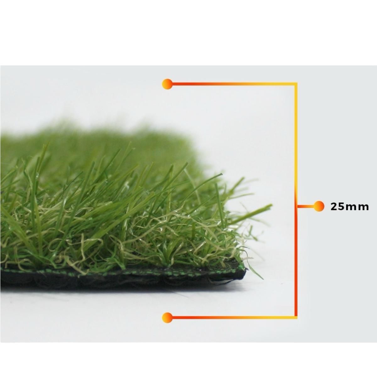 QRUBBER - Pasto Sintético Puerto Varas 25mm. 2mts x 5mts QRubber