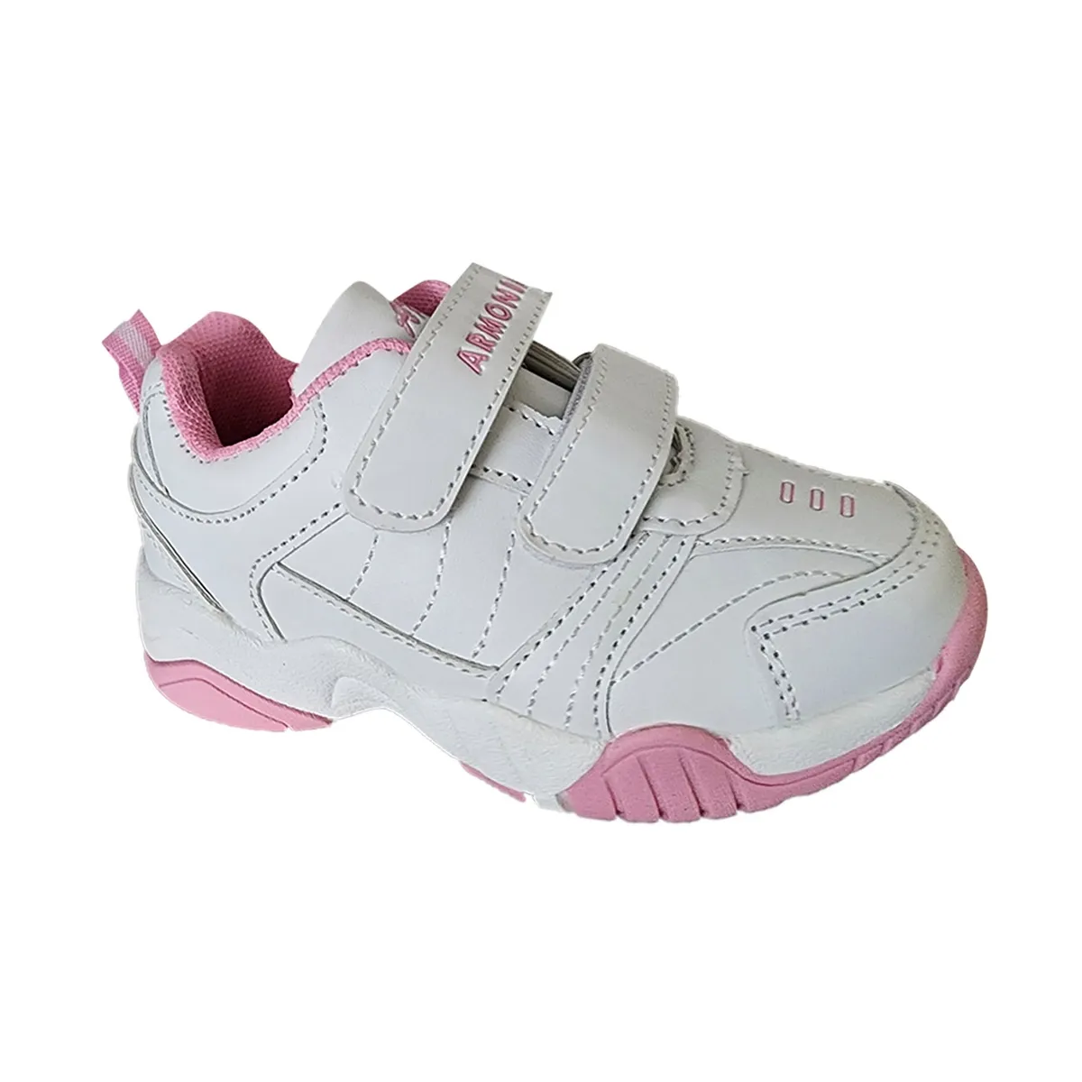 GENERICO - Zapatillas Blancas Escolares Deportivas Con Velcro - 7062