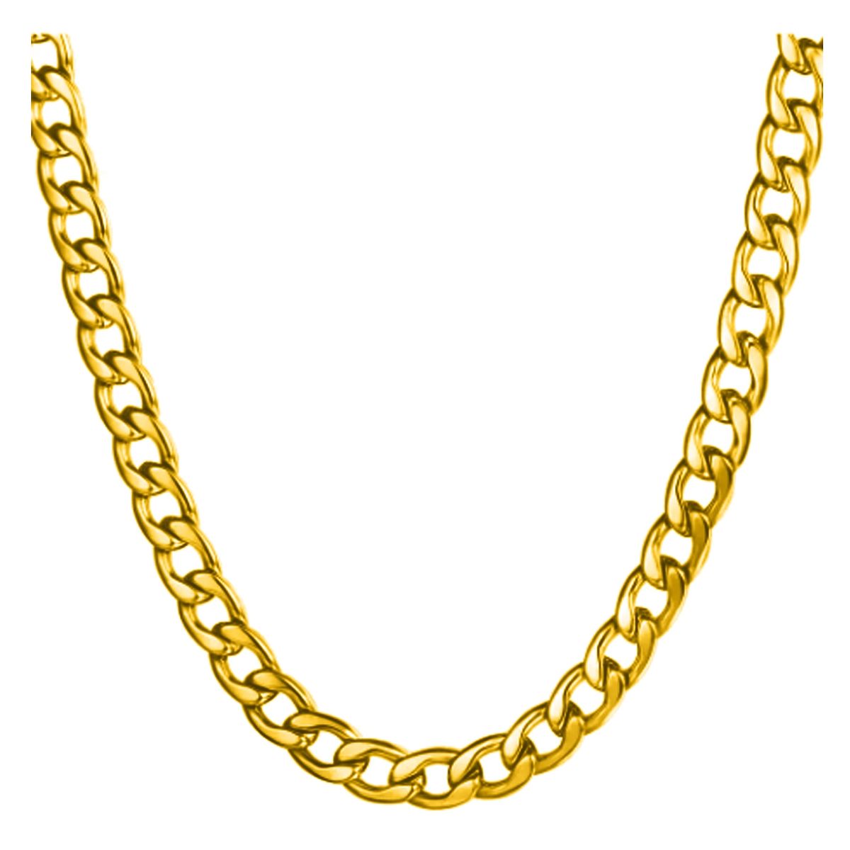 GENERICO - Collar Cadena Para Hombre Acero Inoxidable Grumet 7mm 60cm