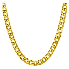 GENERICO - Collar Cadena Para Hombre Acero Inoxidable Grumet 7mm 50cm