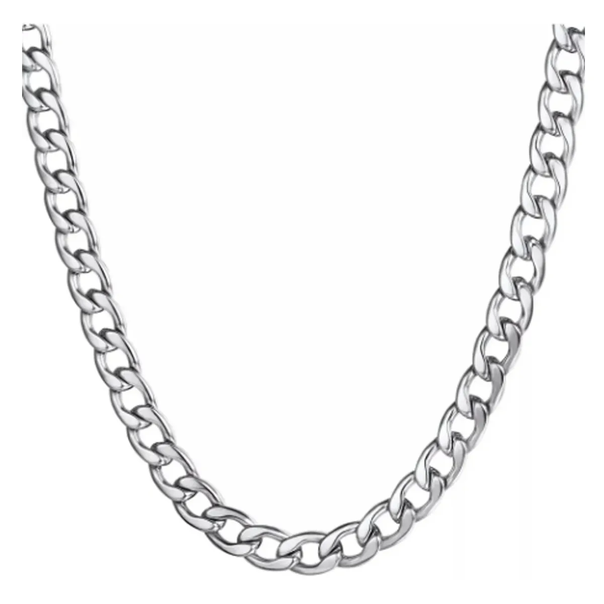 GENERICO - Collar Cadena Para Hombre Acero Inoxidable Grumet 7mm 50cm