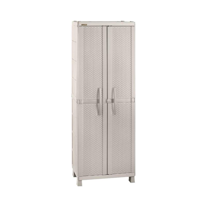 RIMAX - Armario Multiuso Plastico Tejido Taupe 65x45x189 cm Rimax