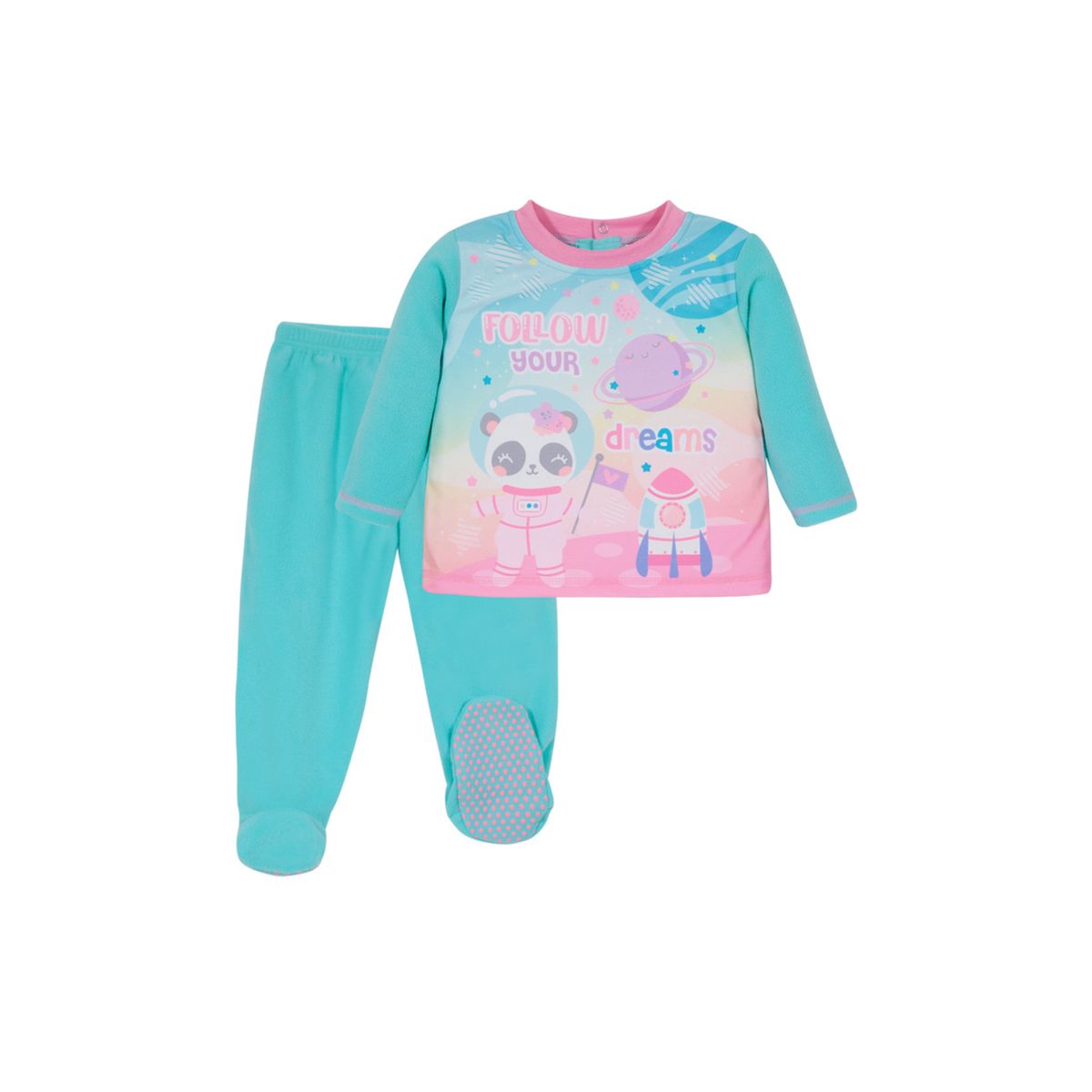H2O WEAR - Pijama Bebé Niña Conjunto Polar Sustentable Turquesa H2O Wear H2O WEAR