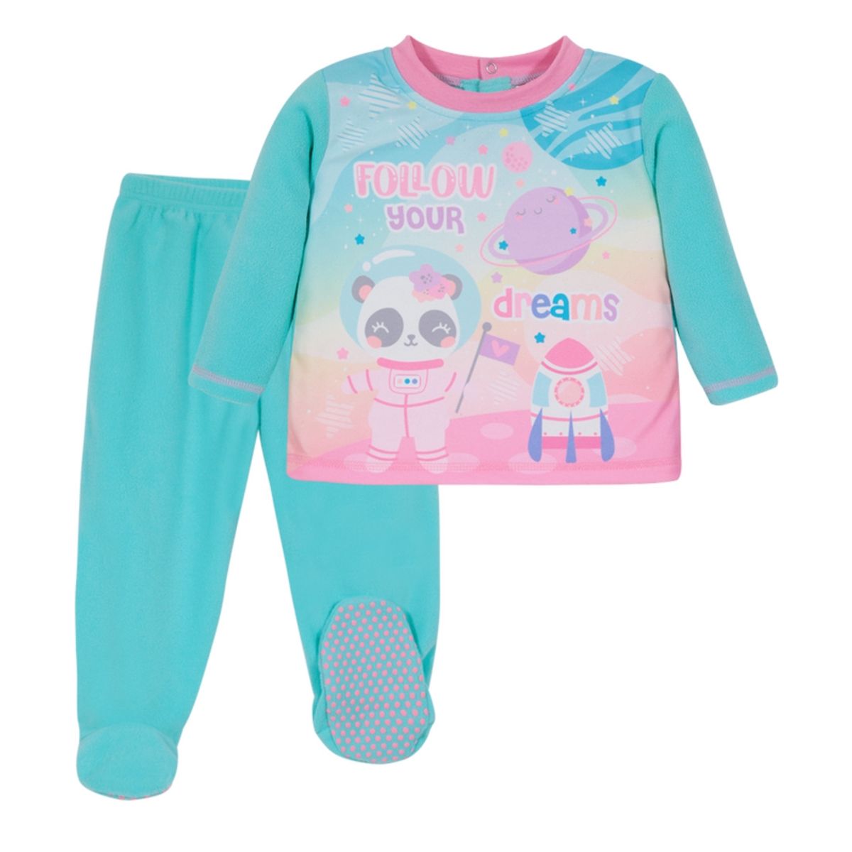 H2O WEAR - Pijama Bebé Niña Conjunto Polar Sustentable Turquesa H2O Wear H2O WEAR