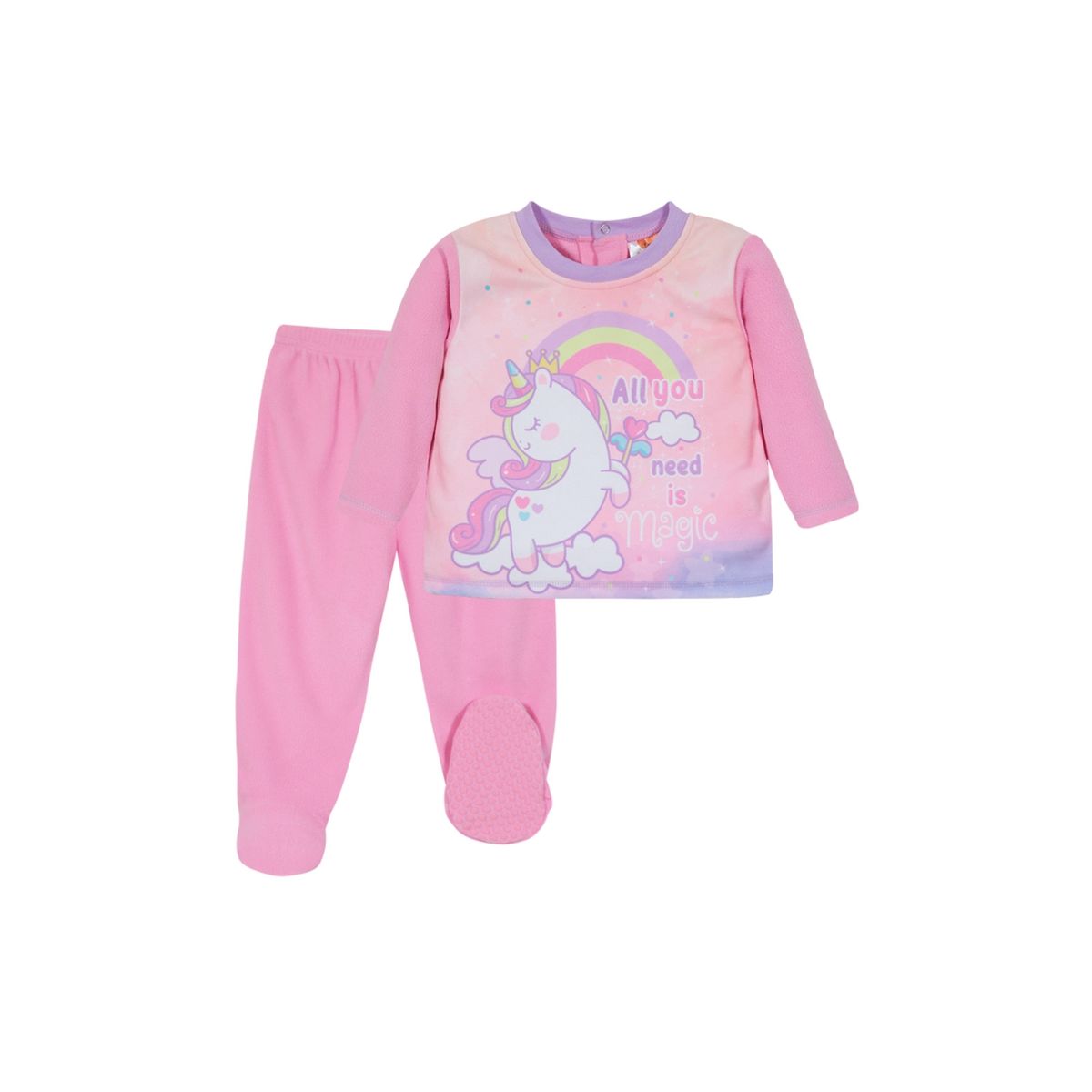 H2O WEAR - Pijama Bebé Niña Conjunto Polar Sustentable Rosado H2O Wear H2O WEAR