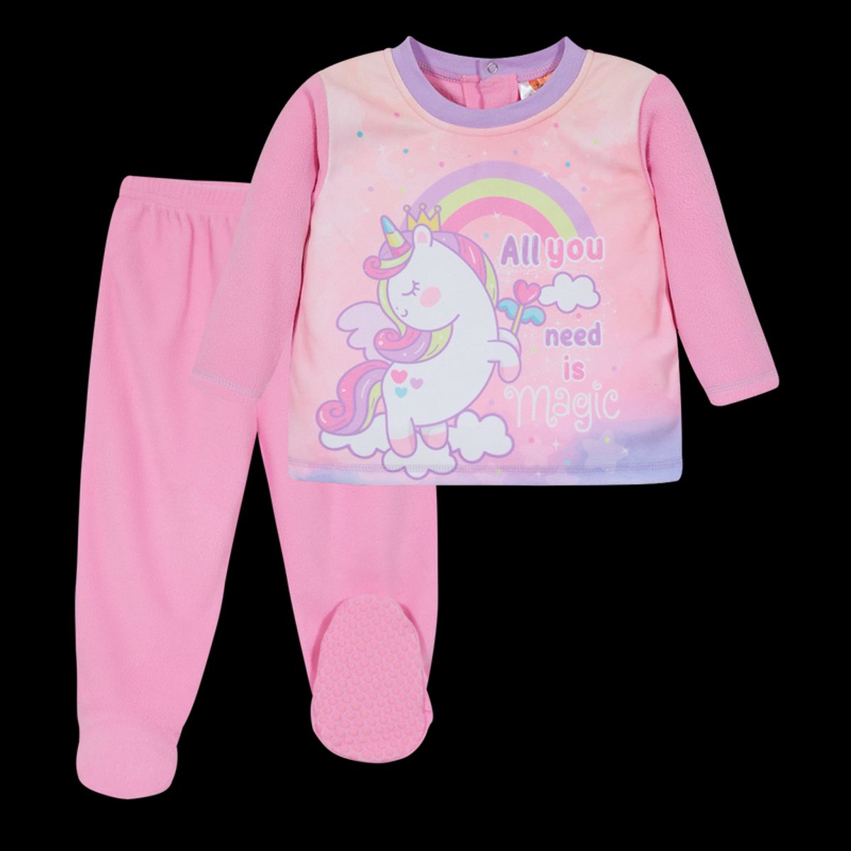 H2O WEAR - Pijama Bebé Niña Conjunto Polar Sustentable Rosado H2O Wear H2O WEAR