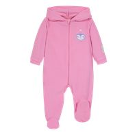 Pijama Bebé Niña Entero c/Gorro Polar Sustentable Rosado