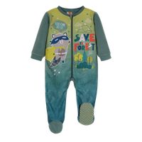Pijama Bebé Niño Entero Polar Sustentable Verde