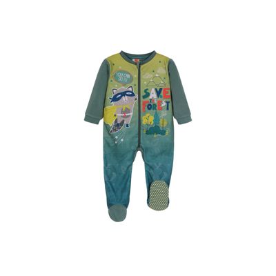 Imagen 1 del producto Pijama Bebé Niño Entero Polar Sustentable Verde
