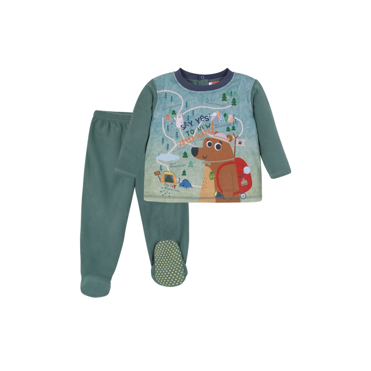 H2O WEAR - Pijama Bebé Niño Conjunto Polar Sustentable Verde H2O Wear H2O WEAR