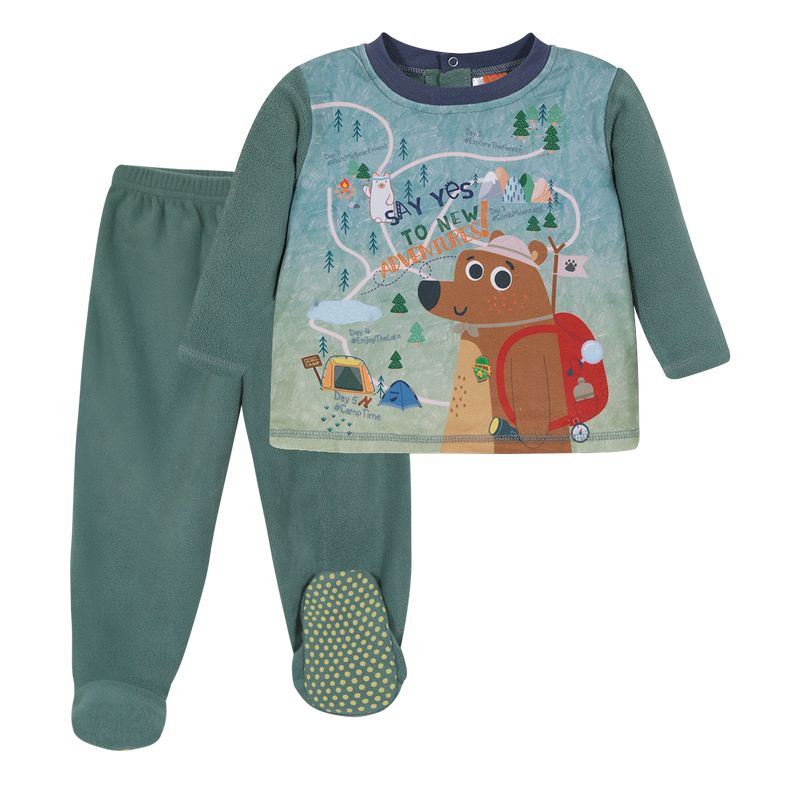 H2O WEAR - Pijama Bebé Niño Conjunto Polar Sustentable Verde H2O Wear H2O WEAR