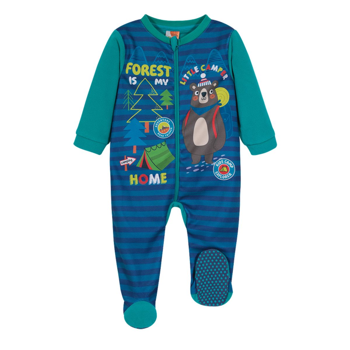 H2O WEAR - Pijama Bebé Niño Entero Polar Sustentable Azul H2O Wear H2O WEAR.-