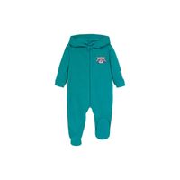 Pijama Bebé Niño Entero c/Gorro Polar Sustentable Azul Petróleo