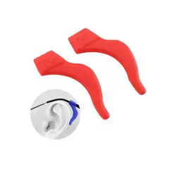 GENERICO - 1 Par Gancho Grande Sujetador Anti Caída Para Gafas Rojo