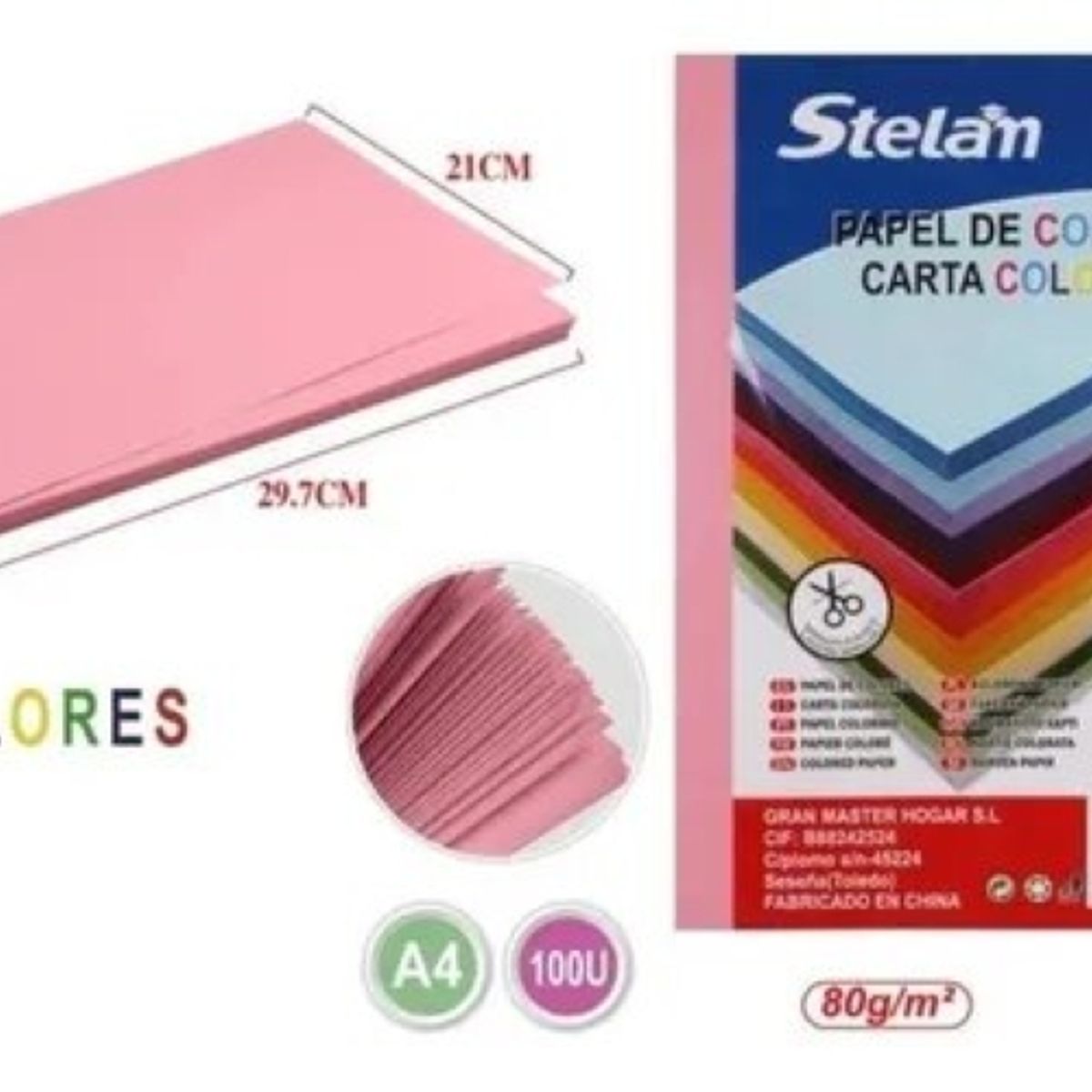 GENERICO - Papel Verde A4 80 g Lisa De 100 Hojas Manualidades