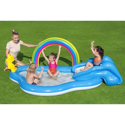 Imagen 2 del producto Piscina Y Juegos Inflable Arcoiris 2.57Mx1.45Mx91Cms