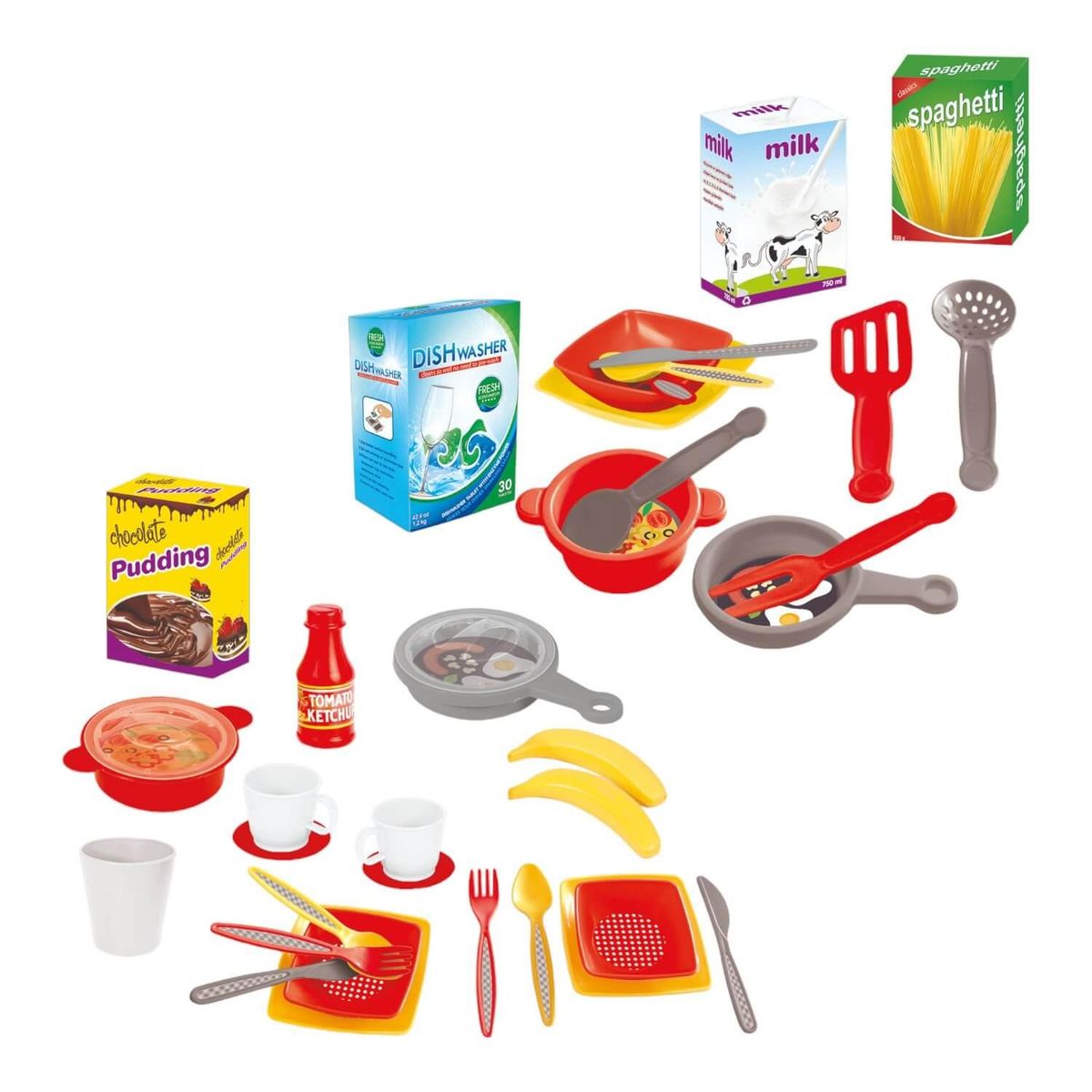 DOLU - Cocina Juguete Plastica Triple + Accesorio 139x65x100Cm Dolu