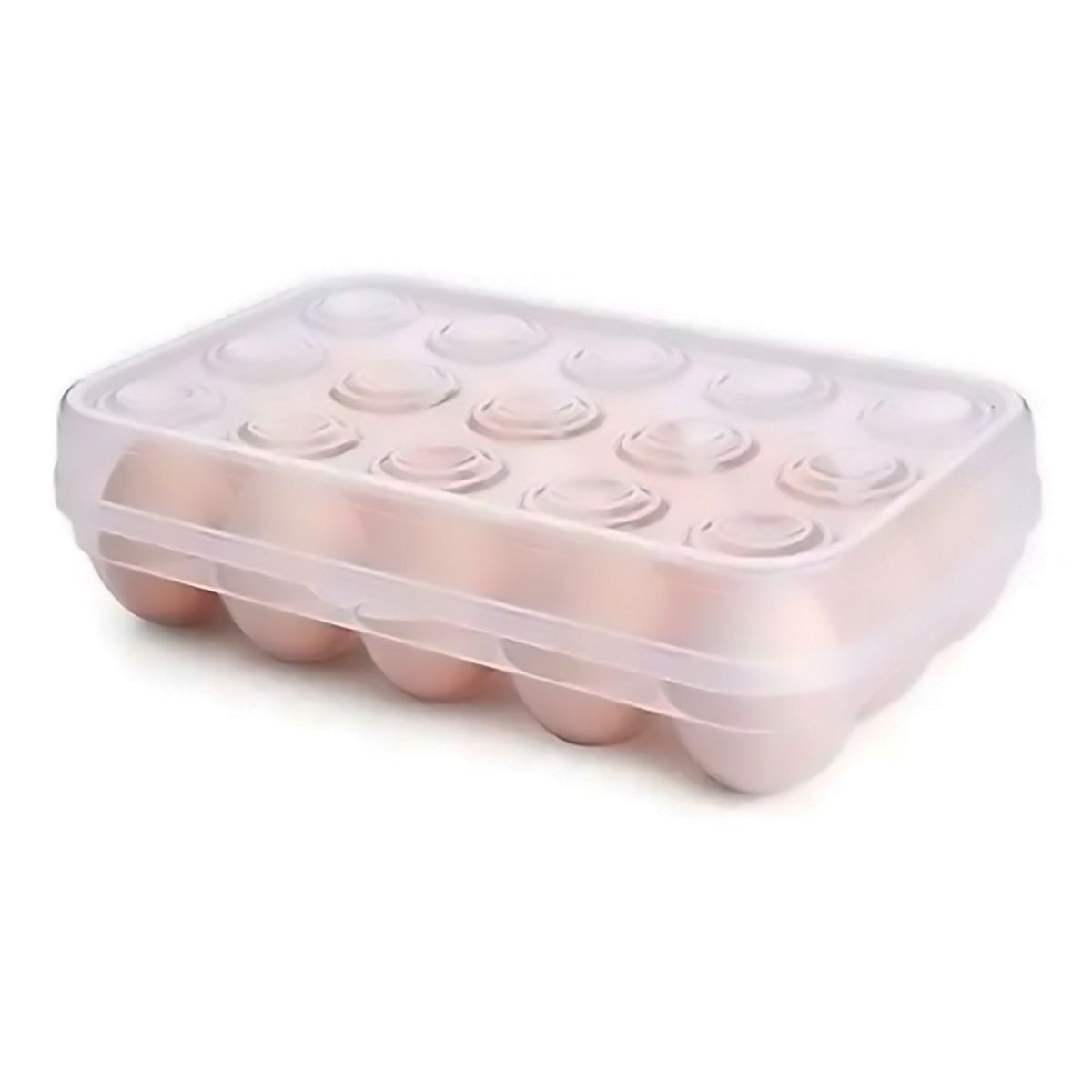 GENERICO - Organizador De Huevos Huevera 15 Unidades Pack X 2