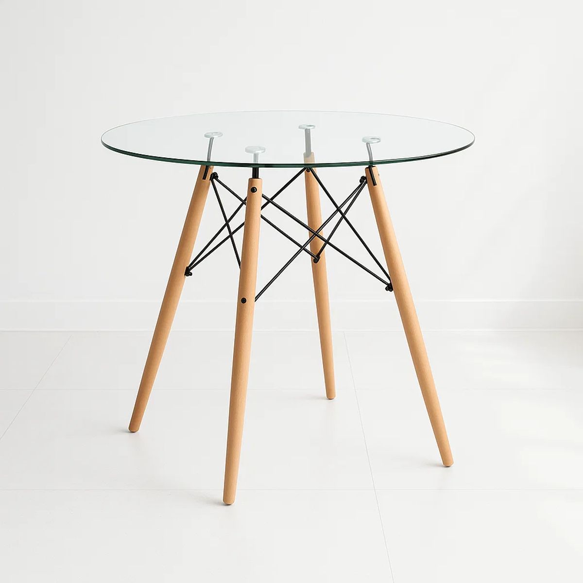 KLIK - Mesa de Comedor Eames 80cm redonda vidrio KLIK