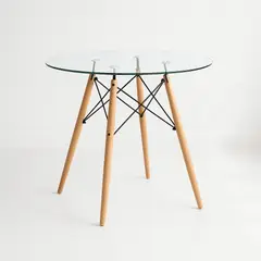 KLIK - Mesa de Comedor Eames 80cm redonda vidrio