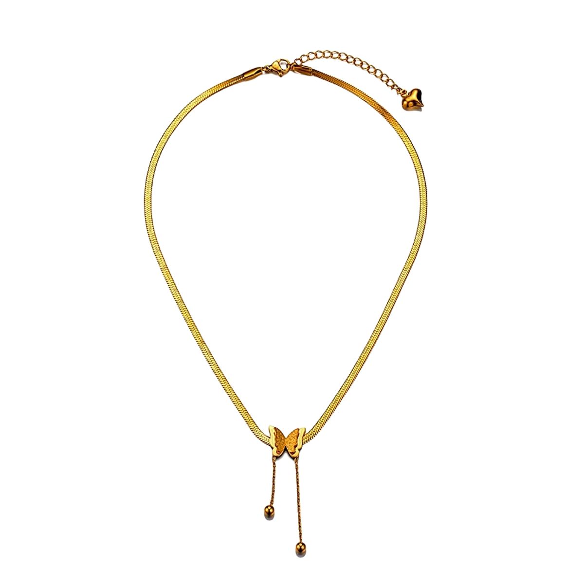 LUXURYJOYAS - Collar Mariposa Doble Baño Oro 18kt Cenvio