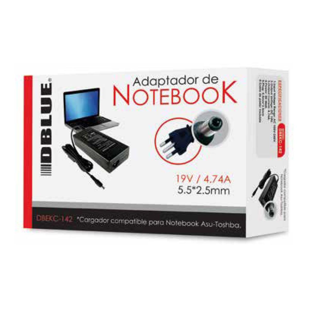 DBLUE - Cargador Alternativo Para Notebook Asus Toshiba 19V474A