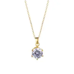 LUXURYJOYAS - Off Collar Punto De Luz Circonita Baño Oro 18kt