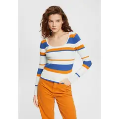 ESPRIT - Sweater A Rayas Escote Redondo Mujer