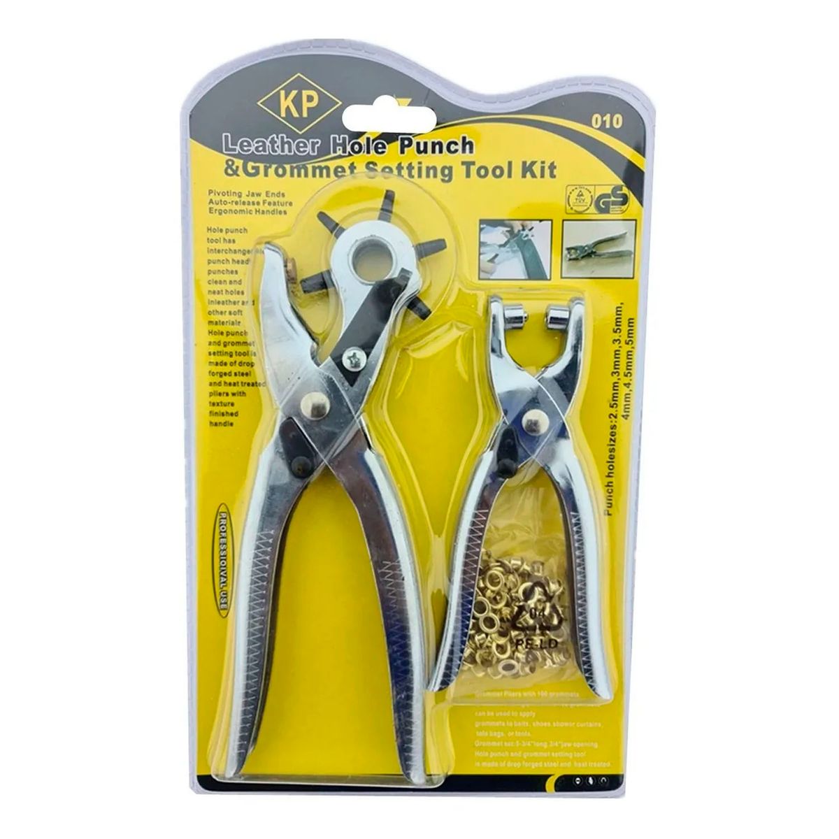 GENERICO - Set Alicates Sacabocado 2 Piezas Ojetillos Kp