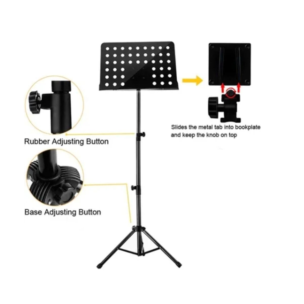 ESHOPANGIE - Atril De Partitura Grande Con Altura Regulable