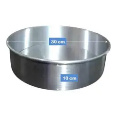 GENERICO - Molde Desmontable Aluminio 30 Cm Queques Tortas Bizcochos