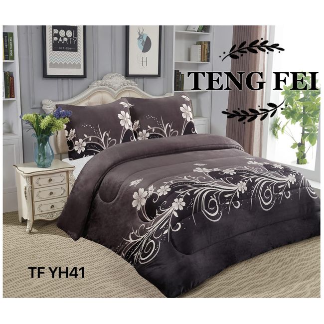 GENERICO - Cobertor de invierno Plush con Chiporro 2 plazas - Diseños Flores