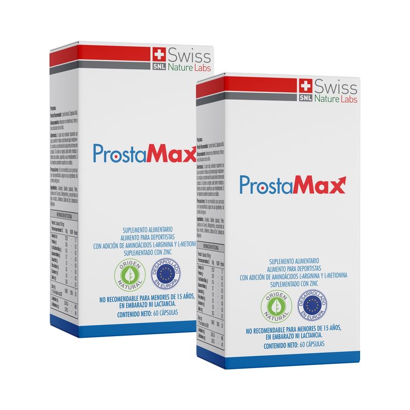 PROSTA MAX - Prostamax - 2 Estuches con 1 frasco cada uno de 60 capsulas (2 meses)