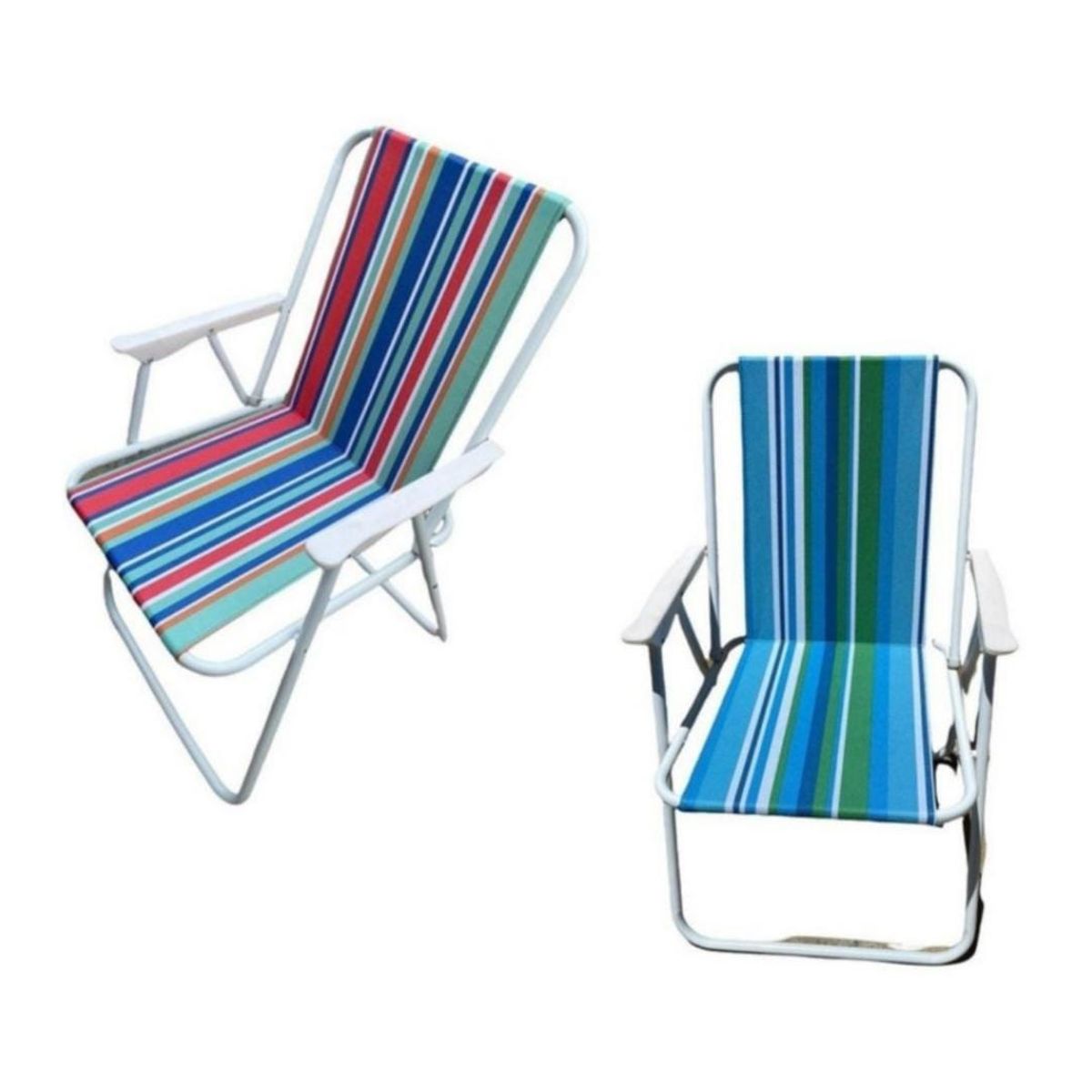 GENERICO - Pack de 2 sillas plegables de verano playa piscina