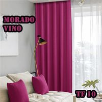 Set de Cortinas de tela Blackout 2 Paños Color Fucsia