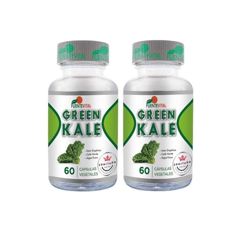 FUENTEVITAL - Green Kale + Cafe Verde + Algas Fucus Fv 120 Caps 2x60