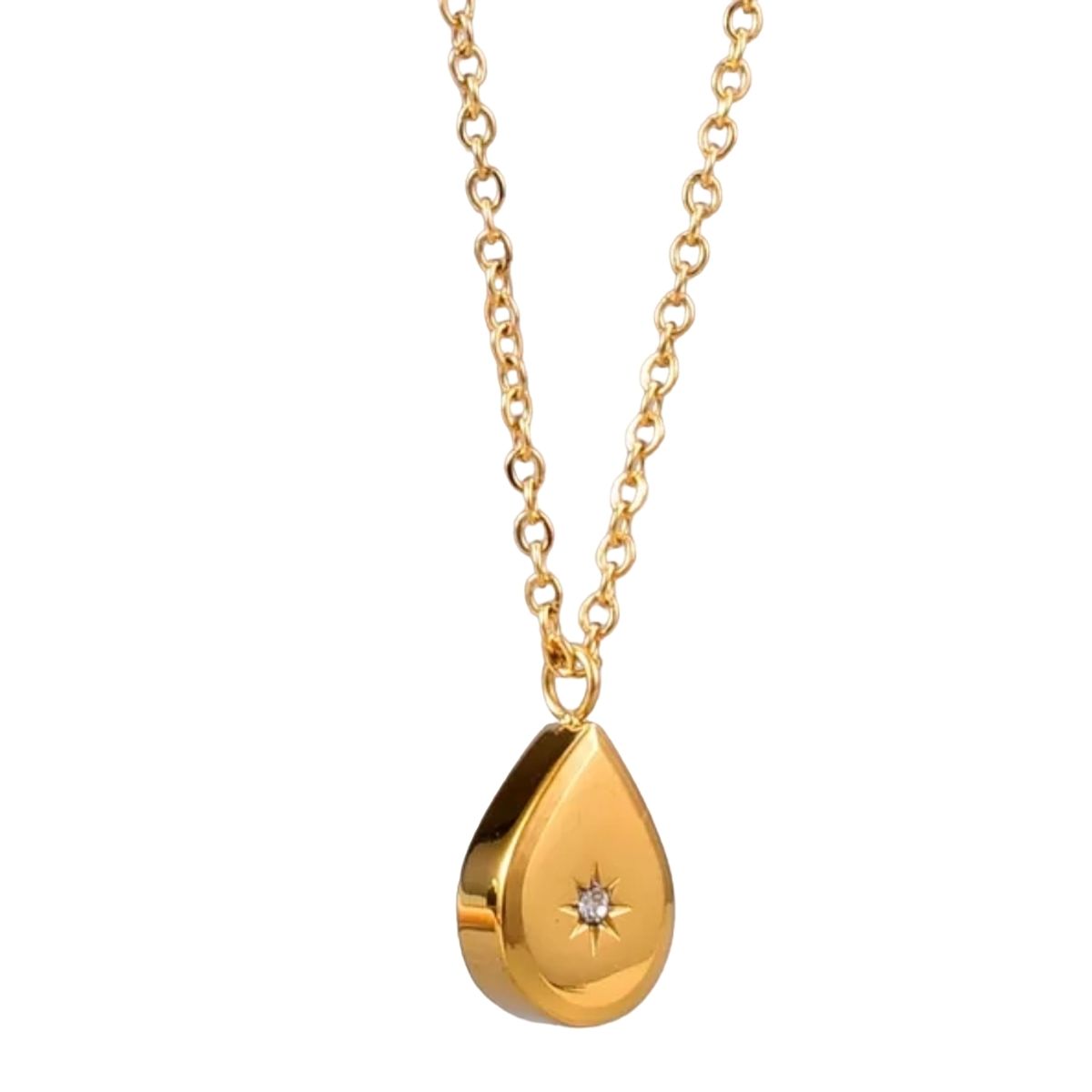 LUXURYJOYAS - Collar Gota Diamante Oro 18kt Mujer