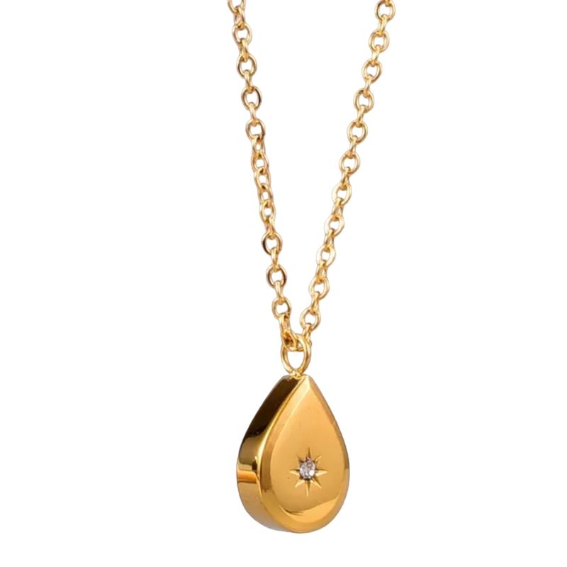 LUXURYJOYAS - Collar Gota Diamante Oro 18kt Mujer