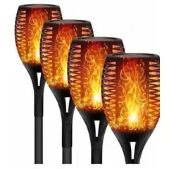 GENERICO - 4 Estacas Solares 100 pcs Solar Calidas Grandes FUEGO