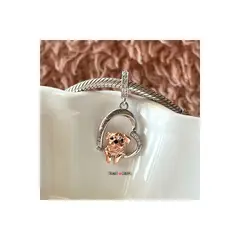 TRENDY CHARMS - Charm Perro Pug Te Amo Plata 925