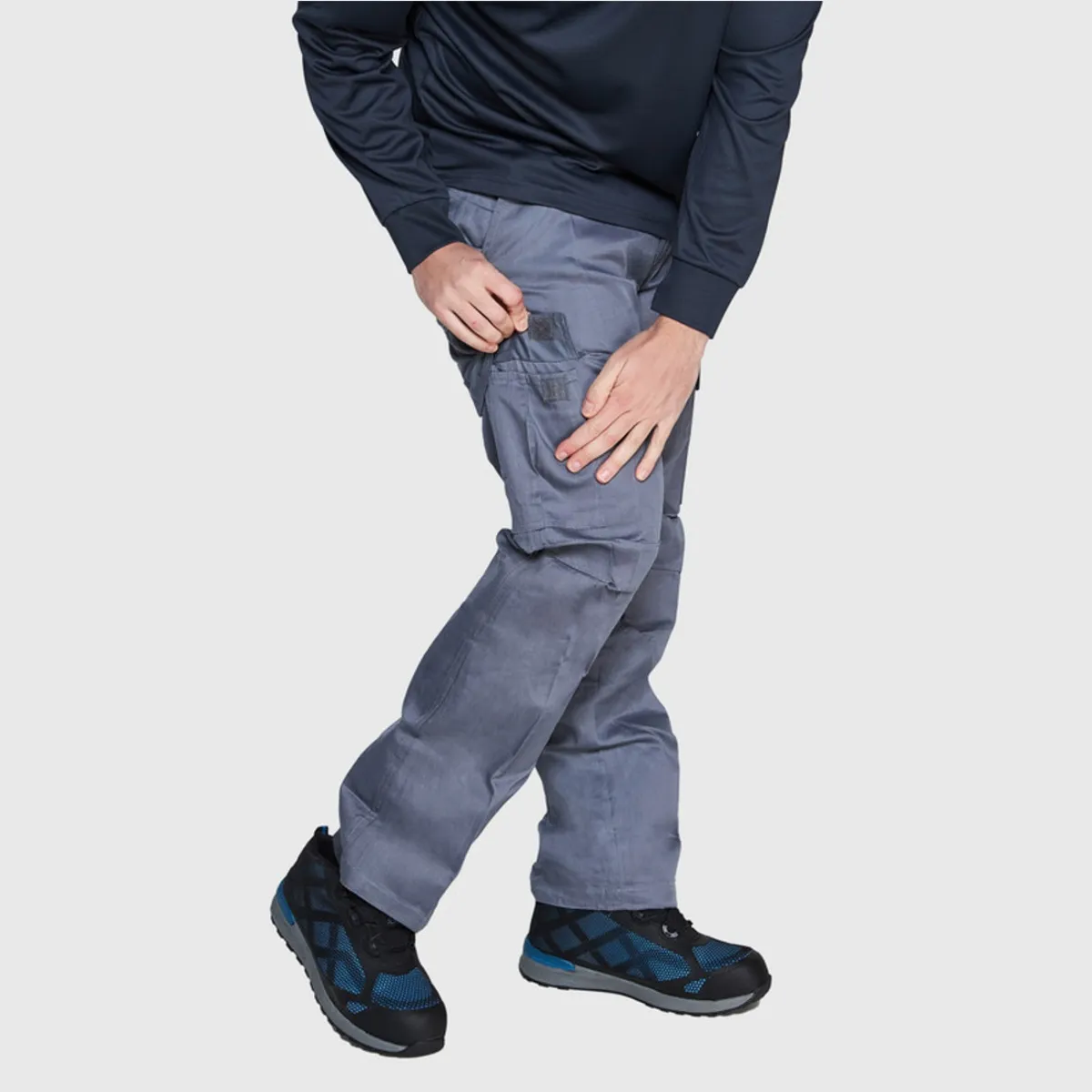 JAYSON - Pantalón Cargo Gabardina Cintura Elasticada