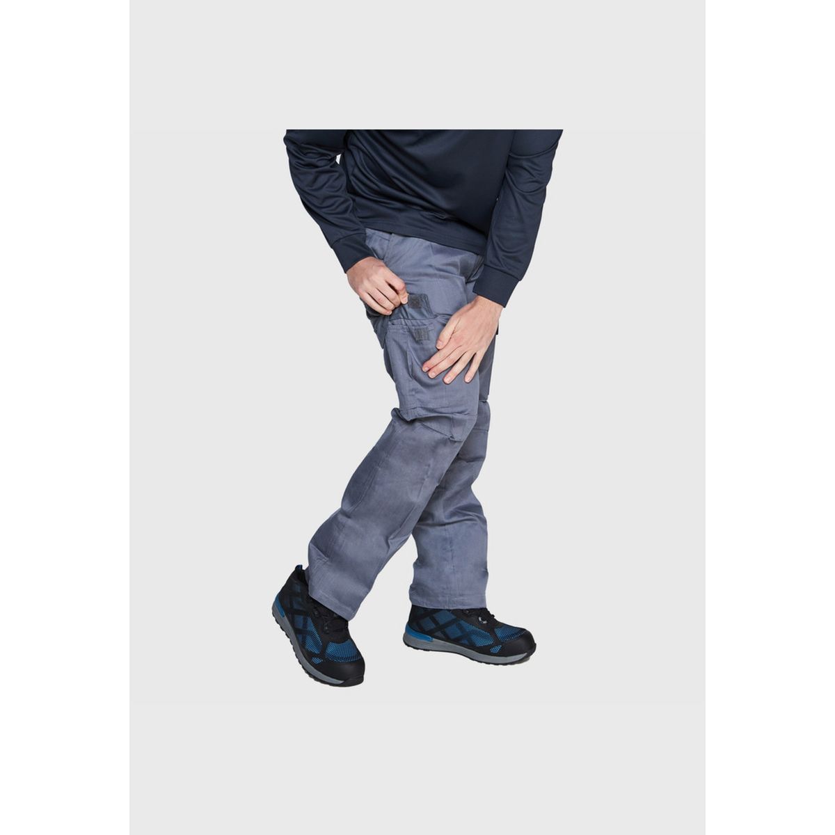 JAYSON - Pantalón Cargo Gabardina Cintura Elasticada