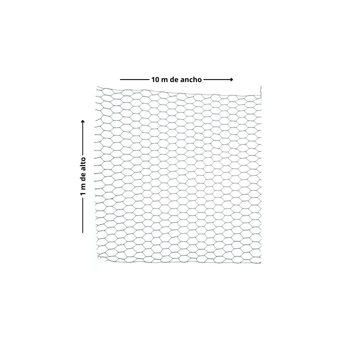 GENERICO - MALLA HEXAGONAL 1" X 1.5MT (ROLLO 10MT) BIGHOUSE