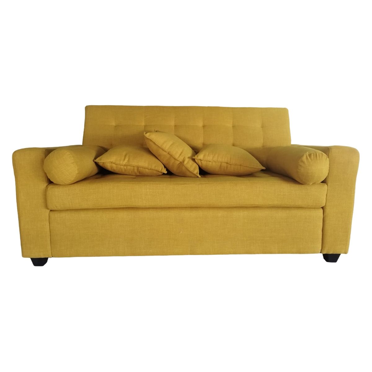 MUEBLERIA LATINA - SOFA LINO 3 CUERPOS LATINA MOSTAZA