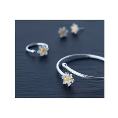 CUPIDO GOLD - SET ANILLO ZARCILLO PULSERA PLATA S925