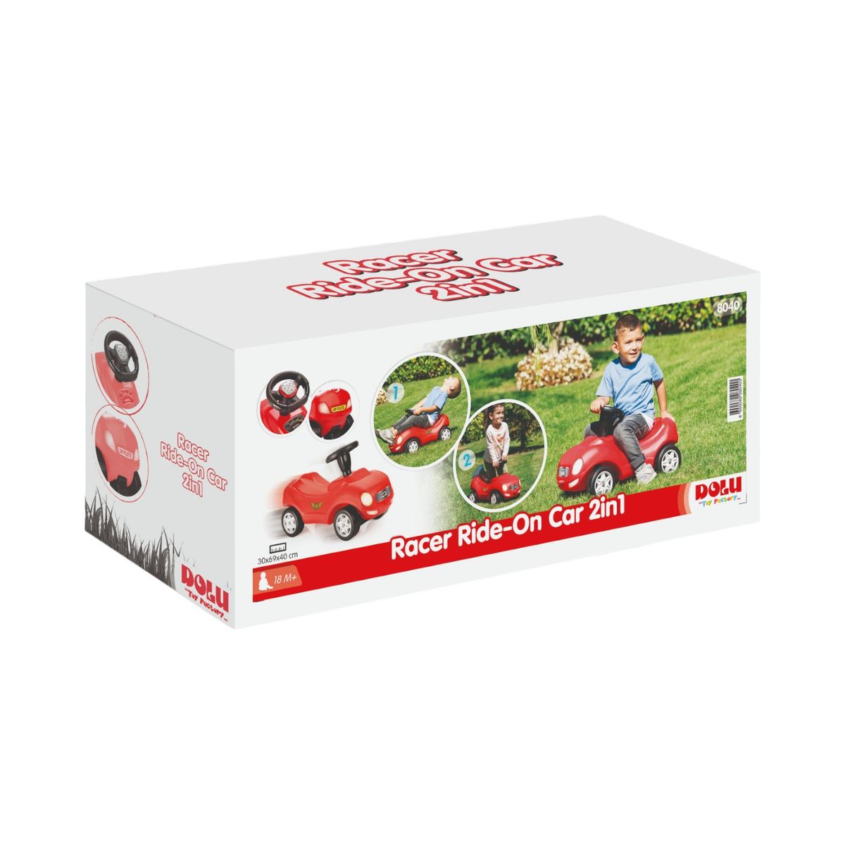 DOLU - Andador Auto Carrera Rojo 60x42x49 Cms Dolu