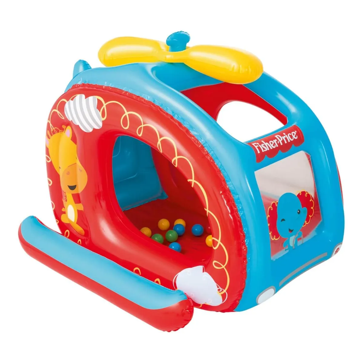 BESTWAY - Piscina Helicoptero inflable con pelotas Fisher Price