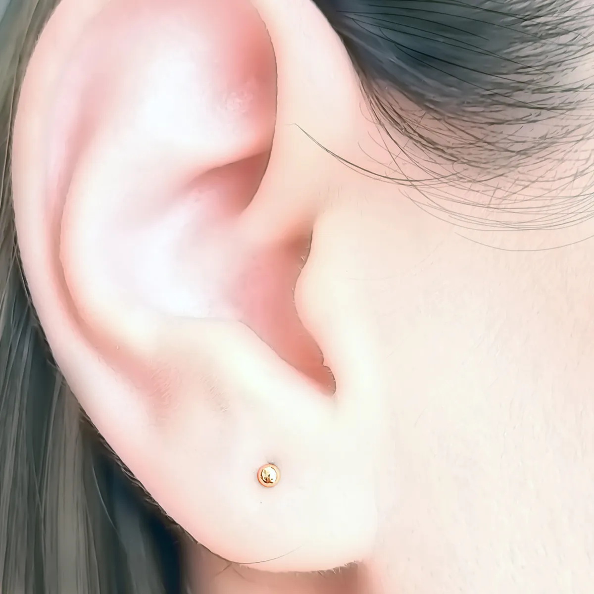 COGGIOLA - Aros Bola 2mm Enchapado Oro 18K