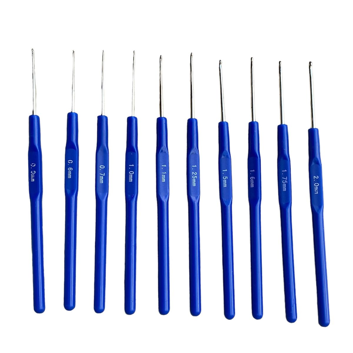 GENERICO - Set de Crochet puntas finas de 0,6 a 1.75 mm. 8 unidades.