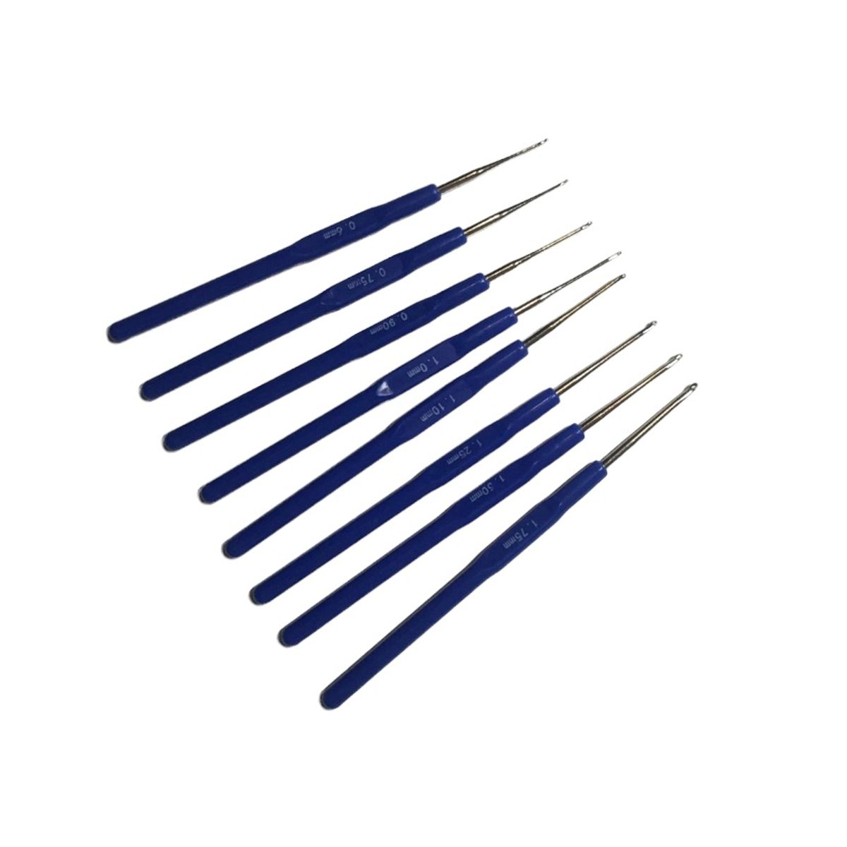 GENERICO - Set de Crochet puntas finas de 0,6 a 1.75 mm. 8 unidades.